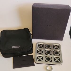 Prada Black and Silver Tic-Tac-Toe Set